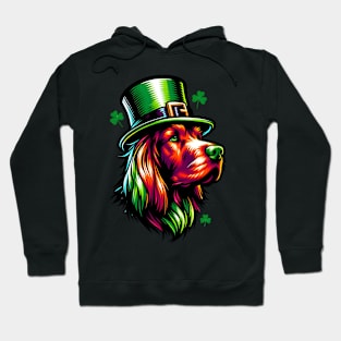 Irish Setter Celebrates Saint Patrick's Day Hoodie